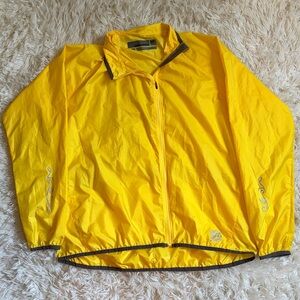 Novara Lightweight Packable Cycling Windbreaker Jacket, Yellow, Size XL